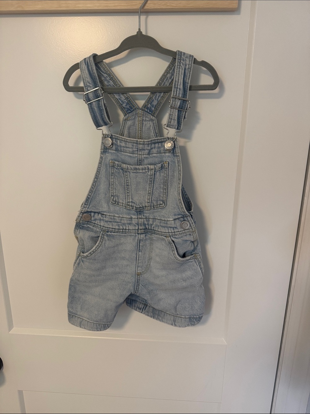 H&M Toddler Light Blue Denim Short Overalls